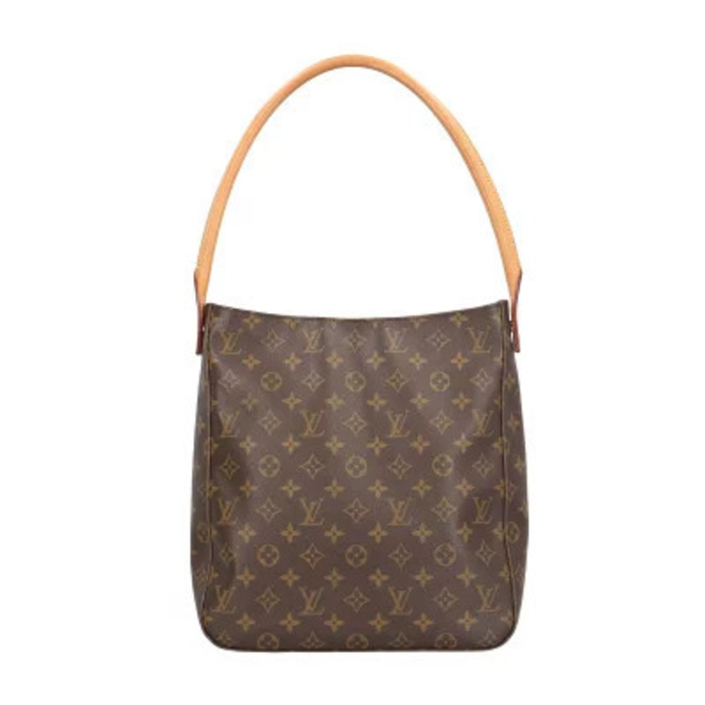 Louis Vuitton Looping Monogram Shoulder Bag Canvas Brown